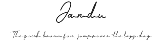 Jandu by Faras  Dina — Script Handwritten Font