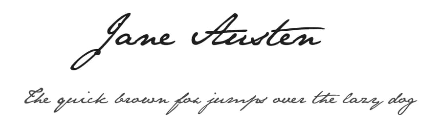 Jane Austen by Pia Frauss — Script Handwritten Font