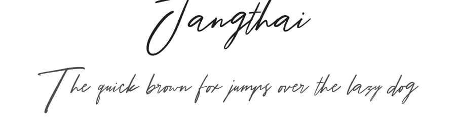 Jangthai by Mergotype — Script Handwritten Font