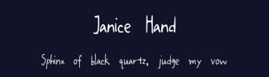 Janice Hand by Janice Law — Script Handwritten Font — thumbnail 2