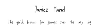 Janice Hand by Janice Law — Script Handwritten Font — thumbnail 1
