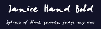 Janice Hand Bold by Janice Law — Script Handwritten Font — thumbnail 2
