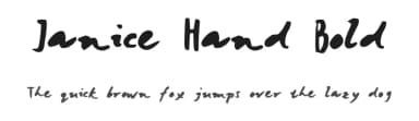 Janice Hand Bold by Janice Law — Script Handwritten Font — thumbnail 1