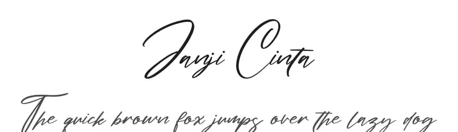 Janji Cinta by Perspectype Studio - Letterena.com — Script Handwritten Font
