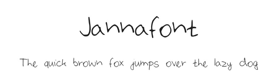 Jannafont by Janna — Script Handwritten Font