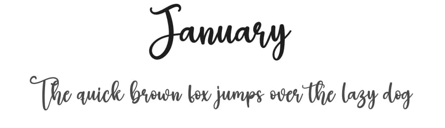 January by Scratchones — Script Handwritten Font