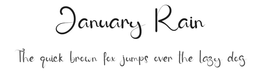 January Rain by Eddy Goodboy — Script Handwritten Font