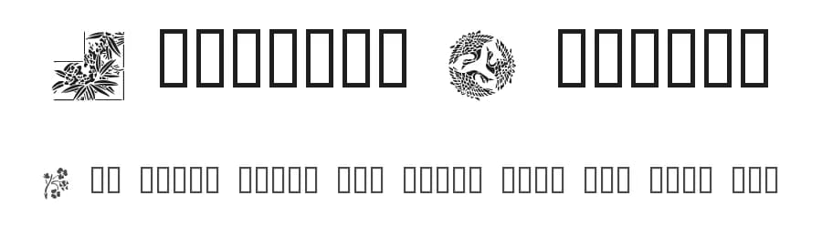 Japanese Designs by Denise Clendenin — Dingbats Font