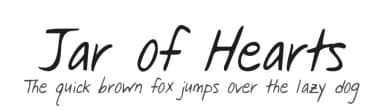 Jar of Hearts by Kimberly Geswein — Script Handwritten Font — thumbnail 1