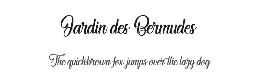 Jardin des Bermudes by Cat.B — Script Handwritten Font