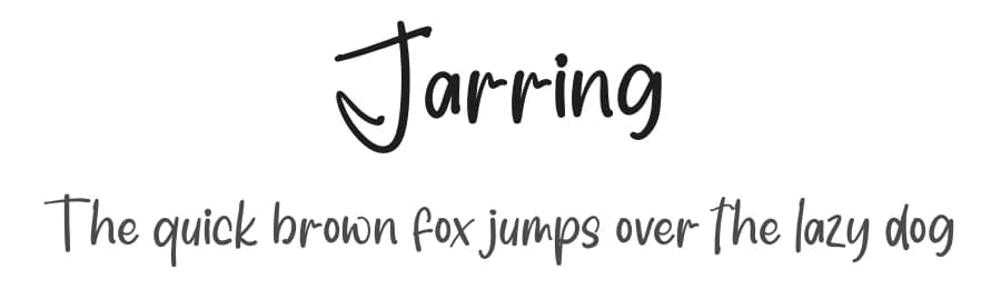 Jarring by creatype designer — Script Handwritten Font — preview 1