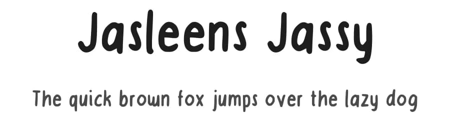 Jasleens Jassy by Jasleen Kalirai — Script Handwritten Font