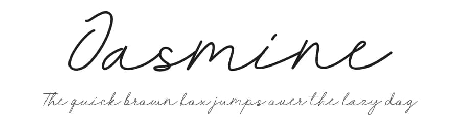 Jasmine by share font — Script Handwritten Font