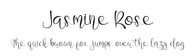 Jasmine Rose by Hudzaifah Studio — Script Handwritten Font