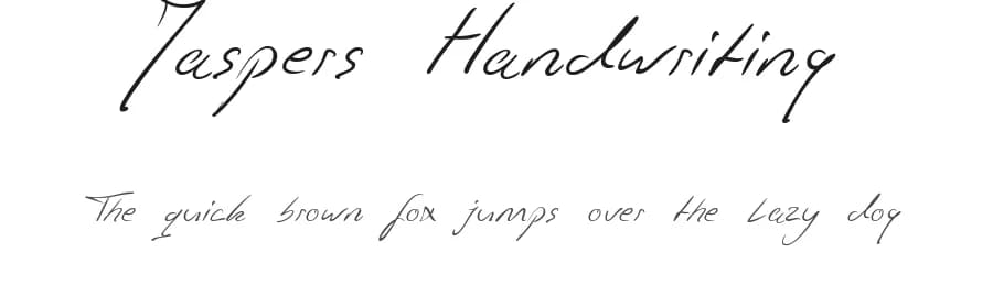 Jaspers Handwriting by Roland Huse Design — Script Handwritten Font