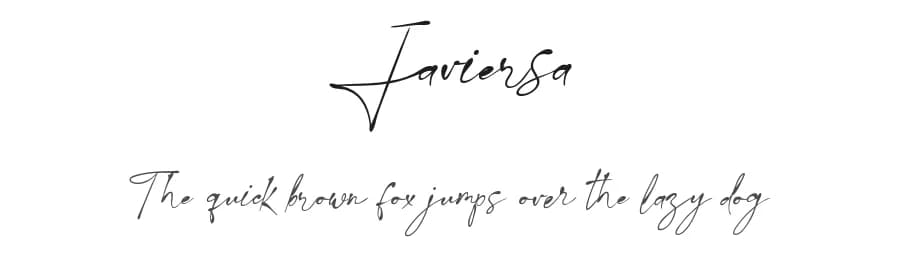 Javiersa by Hugefonts — Script Handwritten Font