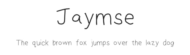 Jaymse by James Hamelton Jr — Script Handwritten Font