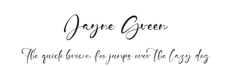 Jayne Green by Staircase Studio — Script Handwritten Font