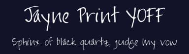 Jayne Print YOFF by Your Own Font — Script Handwritten Font — thumbnail 2