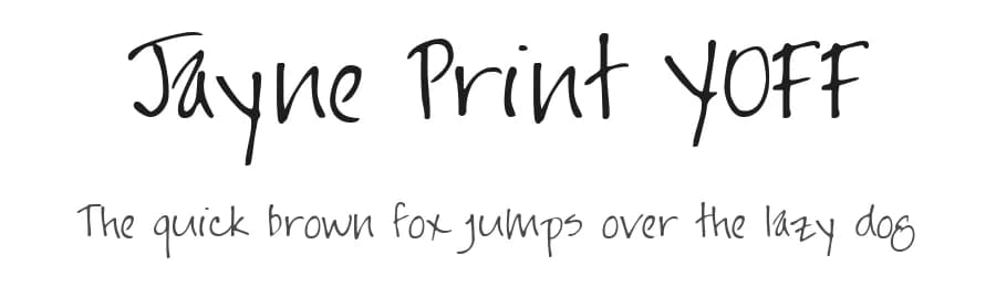 Jayne Print YOFF by Your Own Font — Script Handwritten Font — preview 1