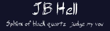 JB Hell by Julie Bush — Script Handwritten Font — thumbnail 2
