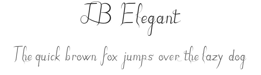JB Elegant by JBFoundry — Script Handwritten Font