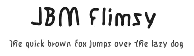 JBM Flimsy by Johan Brodd — Script Handwritten Font