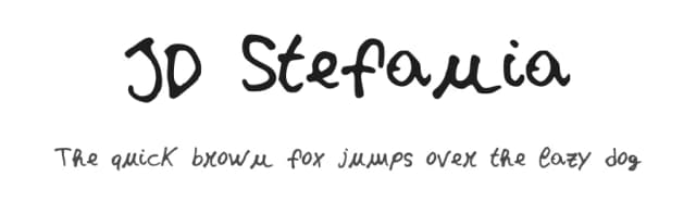 JD Stefania by Jecko Development — Script Handwritten Font
