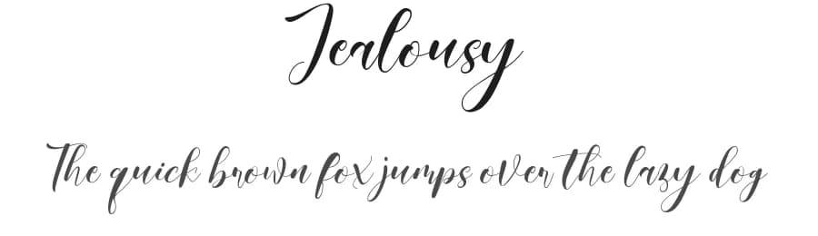 Jealousy by LOPERTYPE by VAIMINIT — Script Handwritten Font