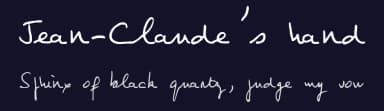 Jean-Claude's hand by philing.net — Script Handwritten Font — thumbnail 2
