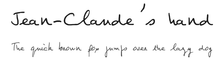Jean-Claude's hand by philing.net — Script Handwritten Font