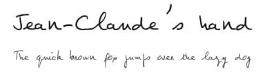 Jean-Claude's hand by philing.net — Script Handwritten Font — thumbnail 1