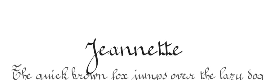 Jeannette by David Tessier — Script Handwritten Font
