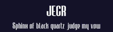 JECR by iAgency 1980 — Sans Serif Font — thumbnail 2