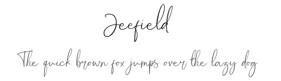 Jeefield by Viswell Studio — Script Handwritten Font