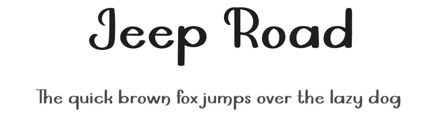 Jeep Road by Luluk Surotul — Script Handwritten Font
