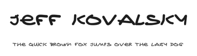 Jeff Kovalsky by Endie — Script Handwritten Font