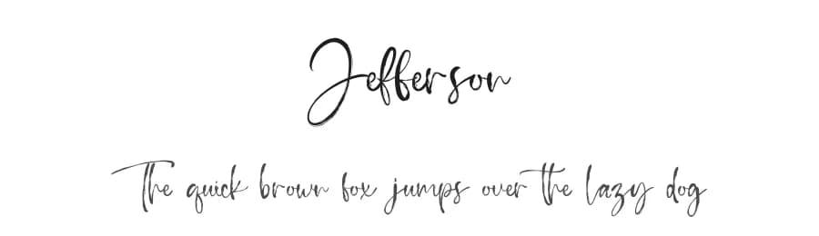 Jefferson by Kong Font — Script Handwritten Font — preview 1