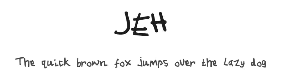 JEH by Joe Hewett — Script Handwritten Font