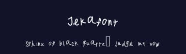Jekafont by Jessica Suárez — Script Handwritten Font — thumbnail 2