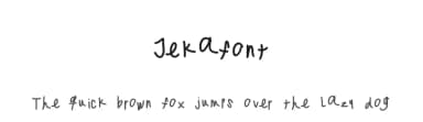 Jekafont by Jessica Suárez — Script Handwritten Font — thumbnail 1