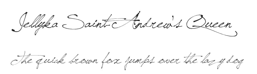 Jellyka Saint-Andrew's Queen by Jellyka Nerevan — Script Handwritten Font