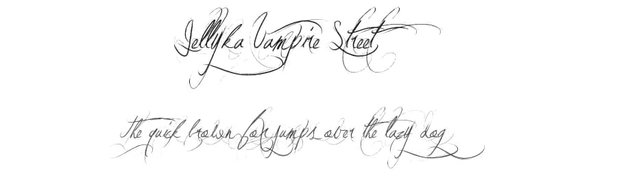 Jellyka Vampire Street by Jellyka Nerevan — Script Handwritten Font