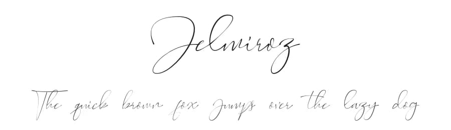 Jelmiroz by Jadatype — Script Handwritten Font