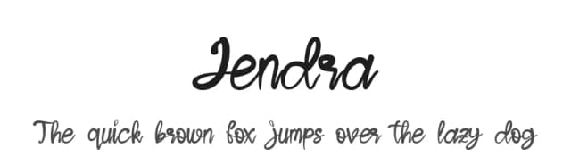 Jendra by Dankin' Don — Script Handwritten Font