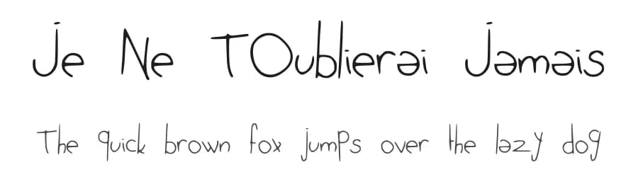 Je Ne TOublierai Jamais by -arnaud- — Script Handwritten Font