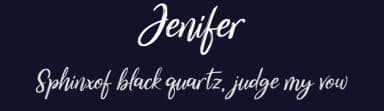 Jenifer by vilogsign — Script Handwritten Font — thumbnail 2