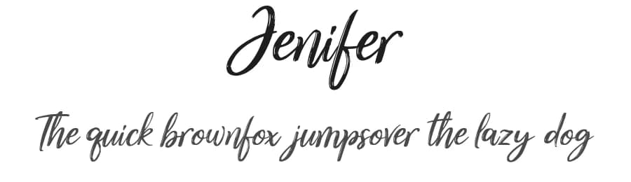 Jenifer by vilogsign — Script Handwritten Font