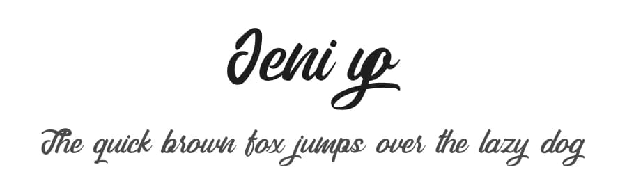 Jeniyo by Hendra Pratama — Script Handwritten Font