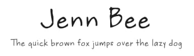 Jenn Bee by Jennifer Bahng — Script Handwritten Font — thumbnail 1